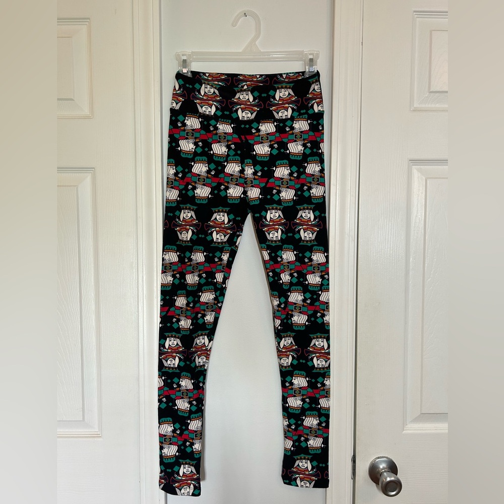 LuLaRoe Leggings with Playing Cards Pattern